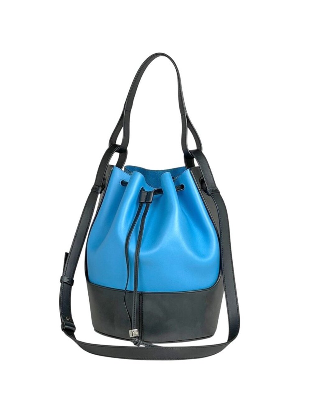 Loewe Ball Bag 2-Way Leather Blue Black